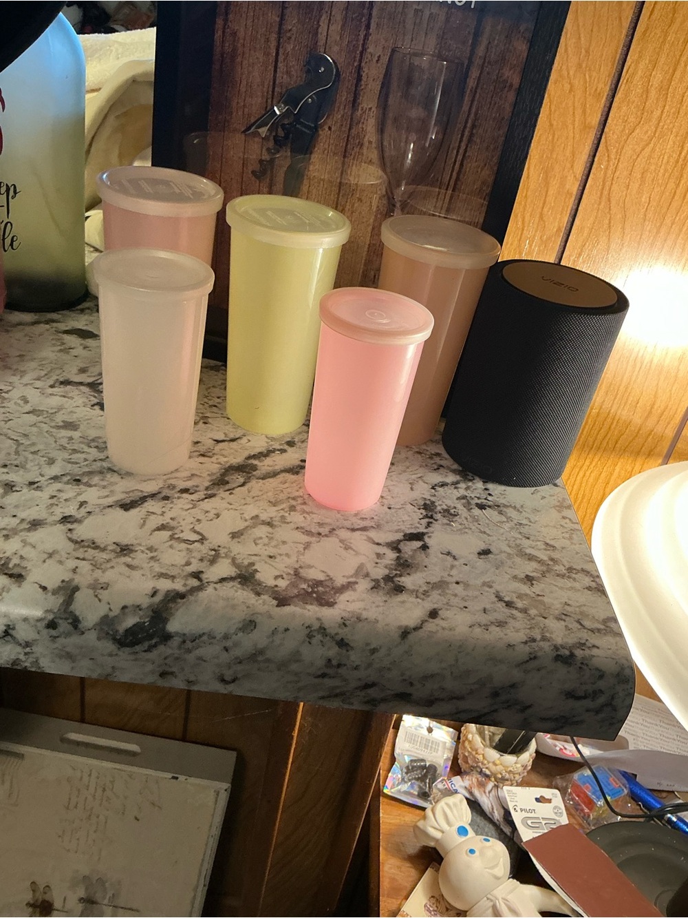 Vintage Tupperware Pastel Color Set of 5 Cups w/Lids $20

Very Nice Condition